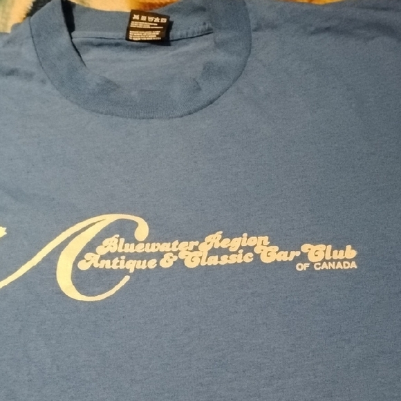 Screen Stars Other - Men's Vintage Blue XL Single Stitch Bluewater Antique Classic Car Canada Shirt